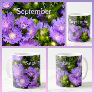 Mug Floral photographique Fleur sauvage d'Aster violet