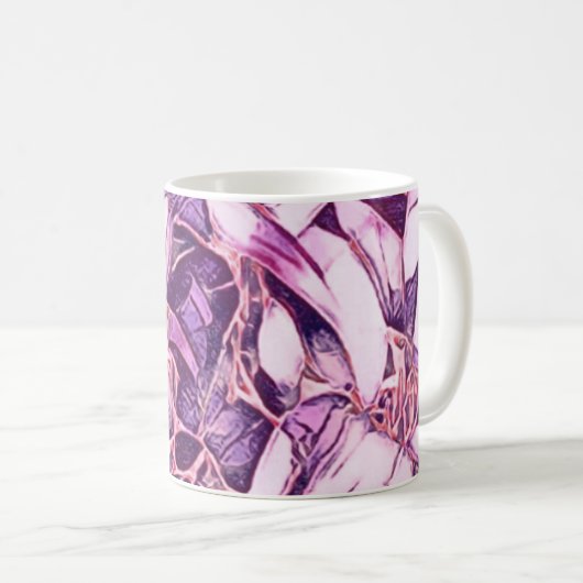 Mug Floral pourpre (Devant droit)