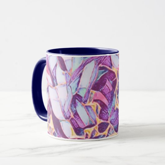 Mug Floral pourpre (Devant gauche)