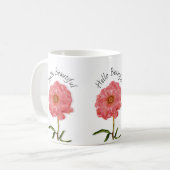 Mug Floral Pretty Rose Peony Flower (Devant gauche)