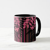 Mug Floral, rayé, rétro (Devant droit)