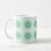 Mug floral rétro, Kelly Green (Gauche)