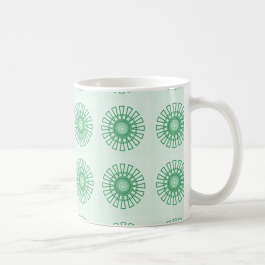 Mug floral rétro, Kelly Green (Droite)