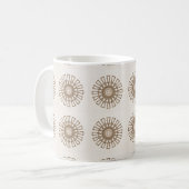 Mug floral rétro, latte (Devant gauche)