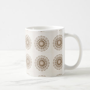 Mug floral rétro, latte