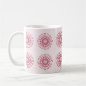 Mug floral rétro, Magenta (Gauche)
