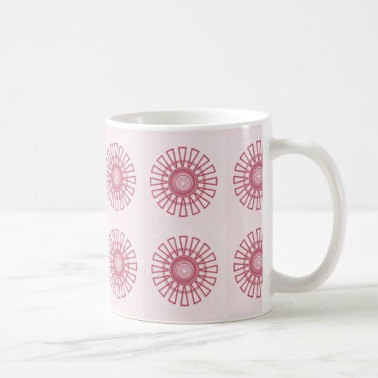 Mug floral rétro, Magenta (Droite)