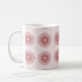 Mug floral rétro, Maroon (Gauche)