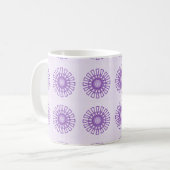 Mug floral rétro, Violet (Devant gauche)