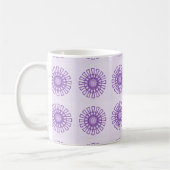 Mug floral rétro, Violet (Gauche)