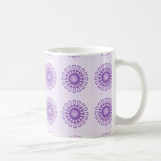 Mug floral rétro, Violet (Droite)