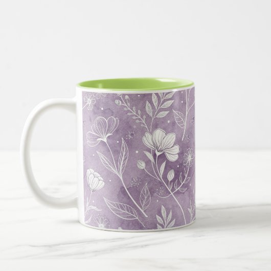 Mug floral rêveur bicolore (Gauche)