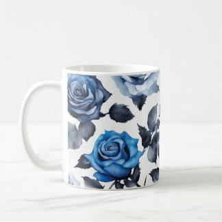 Mug Floral Rose bleu 1