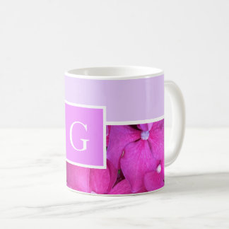 Mug Floral rose clair monogramme