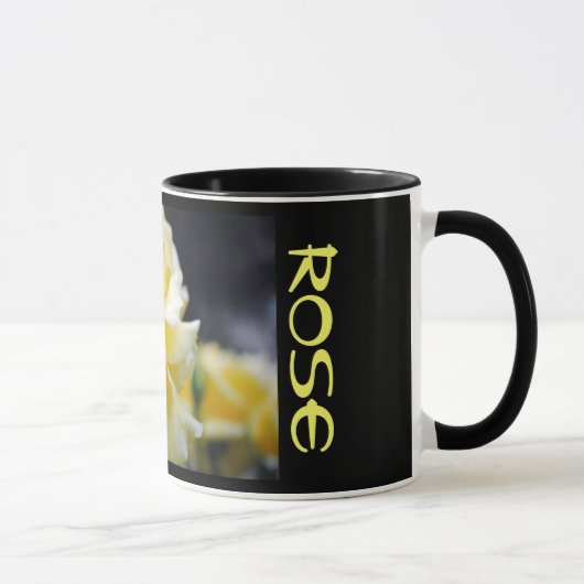 Mug Floral rose jaune 5 (Droite)