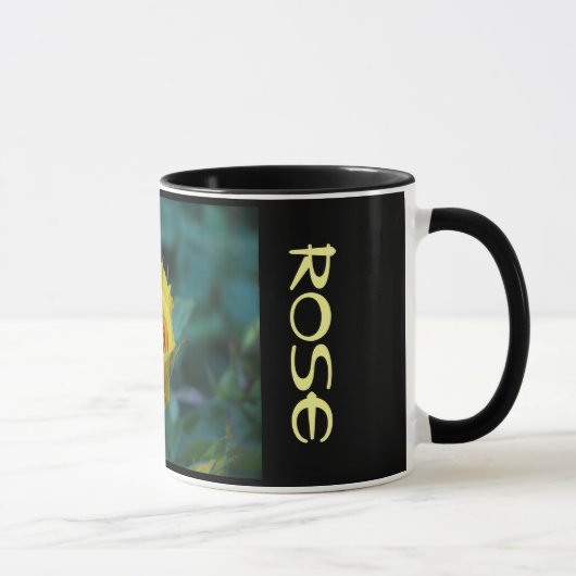 Mug Floral rose jaune 7 (Droite)