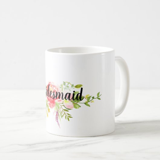 Mug Floral rose rouge (Devant droit)