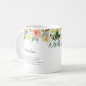 Mug Floral Rose Serez-Vous Ma Proposition De Parrain (Devant gauche)