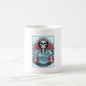 Mug Floral Rose Skeleton Nurse Tarot Card Halloween Es (Centre)