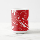 Mug Floral rouge et blanc moderne (Centre)