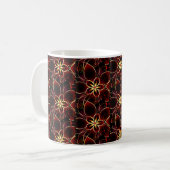 Mug Floral rouge et or Abstrait (Devant gauche)