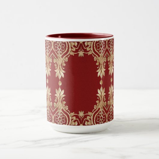 Mug floral rouge or moderne (Centre)