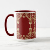 Mug floral rouge or moderne (Gauche)