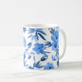 Mug Floral royal de Cornflower moderne (Devant droit)