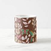 Mug Floral seamless pattern flowers, leaves, butterfly (Centre)
