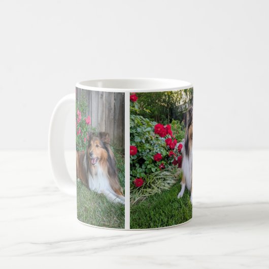 Mug Floral Sheltie (Devant gauche)