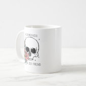 Mug Floral Skull Goth "Hello Darkness" Art (Devant gauche)