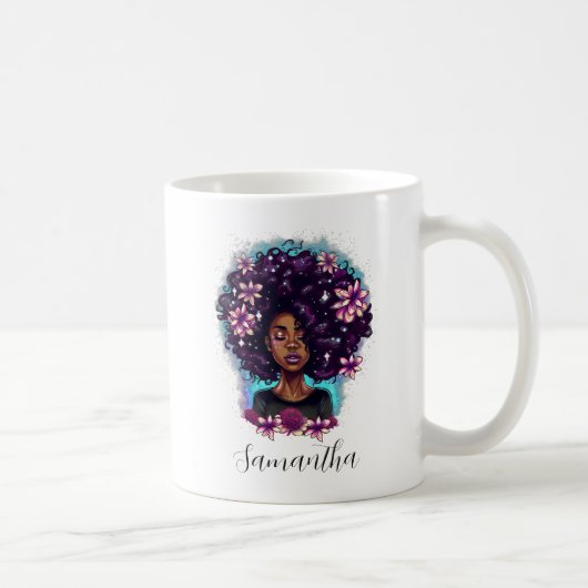 Mug Floral Sparkling Afro Femme (Droite)
