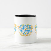 Mug Floral Super Mom (Centre)