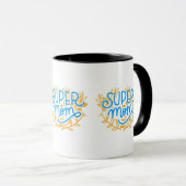 Mug Floral Super Mom (Devant droit)