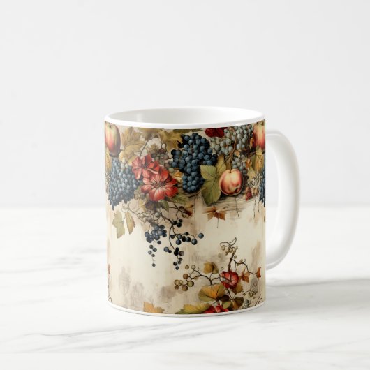 Mug Floral Thanksgiving Motif Vintage (9) (Devant droit)