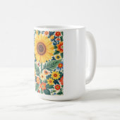 Mug floral tournesol (Devant droit)