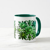 Mug floral vert (Devant droit)