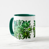 Mug floral vert (Devant gauche)
