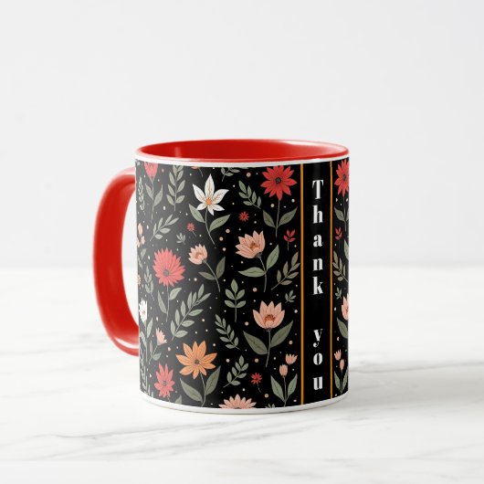 Mug Floral Vintage Belle Collection Moderne (Devant gauche)