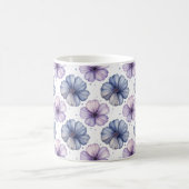 Mug Floral Watercolor Pattern Lavender and Blue (Centre)
