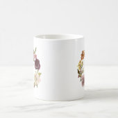 Mug Floral Watercolor Wreath Monogram (Centre)