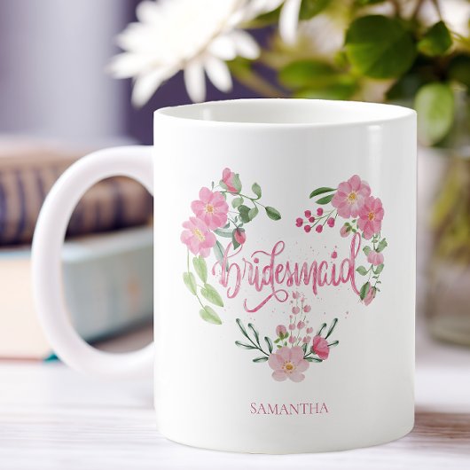Mug Floral Wedding Bridesmaid