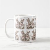 Mug Floral Whisker Wonderland : Bunny Sips 🌸 🐰 (Gauche)