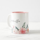 Mug florale botanique personnalisée pour le café d (Devant gauche)