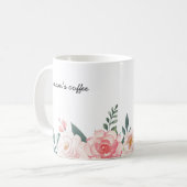 Mug florale botanique personnalisée pour le café d (Devant gauche)