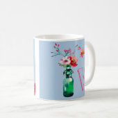 MUG FLORALE ÉLÉGANTE AVEC UNE INITIATIVE (Devant droit)