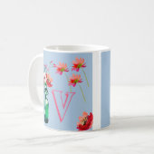 MUG FLORALE ÉLÉGANTE AVEC UNE INITIATIVE (Devant gauche)