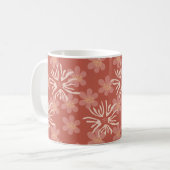 Mug Florales abstraites rose et jaune (Devant gauche)