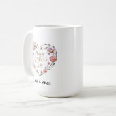 Mug Florals Fleurs Heureux Mère's Day Cup Café Cadeau (Devant gauche)