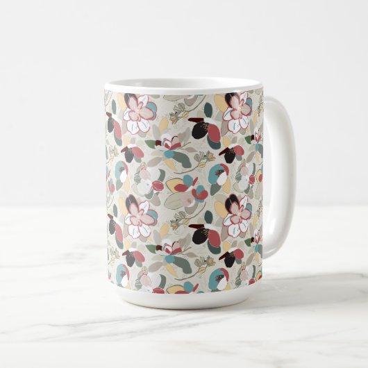 Mug Florals Neutrals Magnolia (Devant droit)